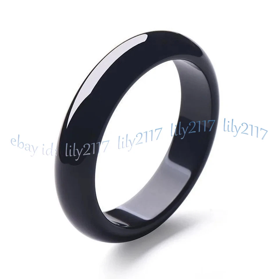 Natural Black Agate Onyx Nephrite Jade Gemstone Bangle Bracelet Jewelry 56-62mm - Image 4 of 4