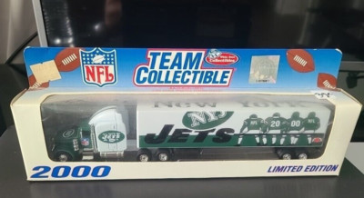 NY Jets NFL 2000 Semi Tractor Trailer Team Transporter White Rose Collectibles