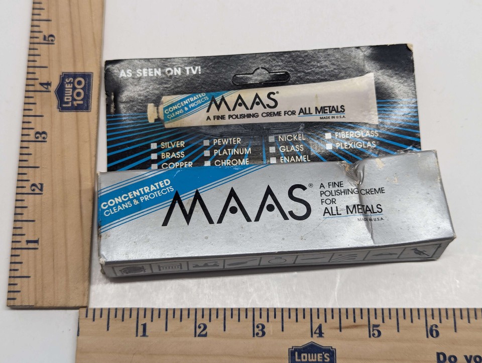 VTG MAAS Concentrated Metal Cleaning & Polishing Creme Cream Metal Tube