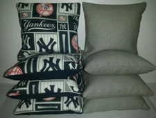 Set Of 8 New York Yankees Cornhole Bean Bags FREE SHIPPING