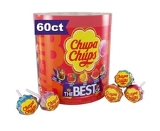 Chupa Chups 'Best Of' Lollipop Assortment, 60 Count, 5 Flavors, 25.3oz