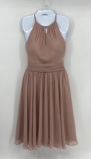 JJs House Maxi Dress Pink Dusty Rose Preowned Women  s size 12 Formal Dress NWT