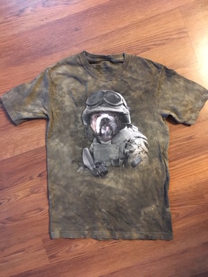 BOY'S - THE MOUNTAIN - BOYS SIZE LARGE - SHORT SLEEVE SHIRT - SPOTLESS