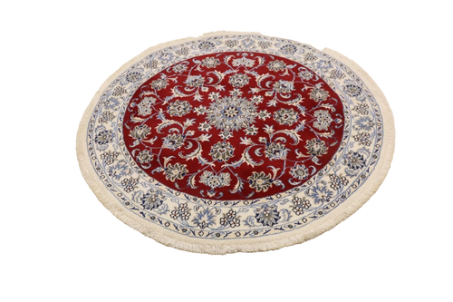 Orientteppich super Nain mit Seide ( 150 X 150 CM) Perserteppich Top Neu - Bild 2 von 8