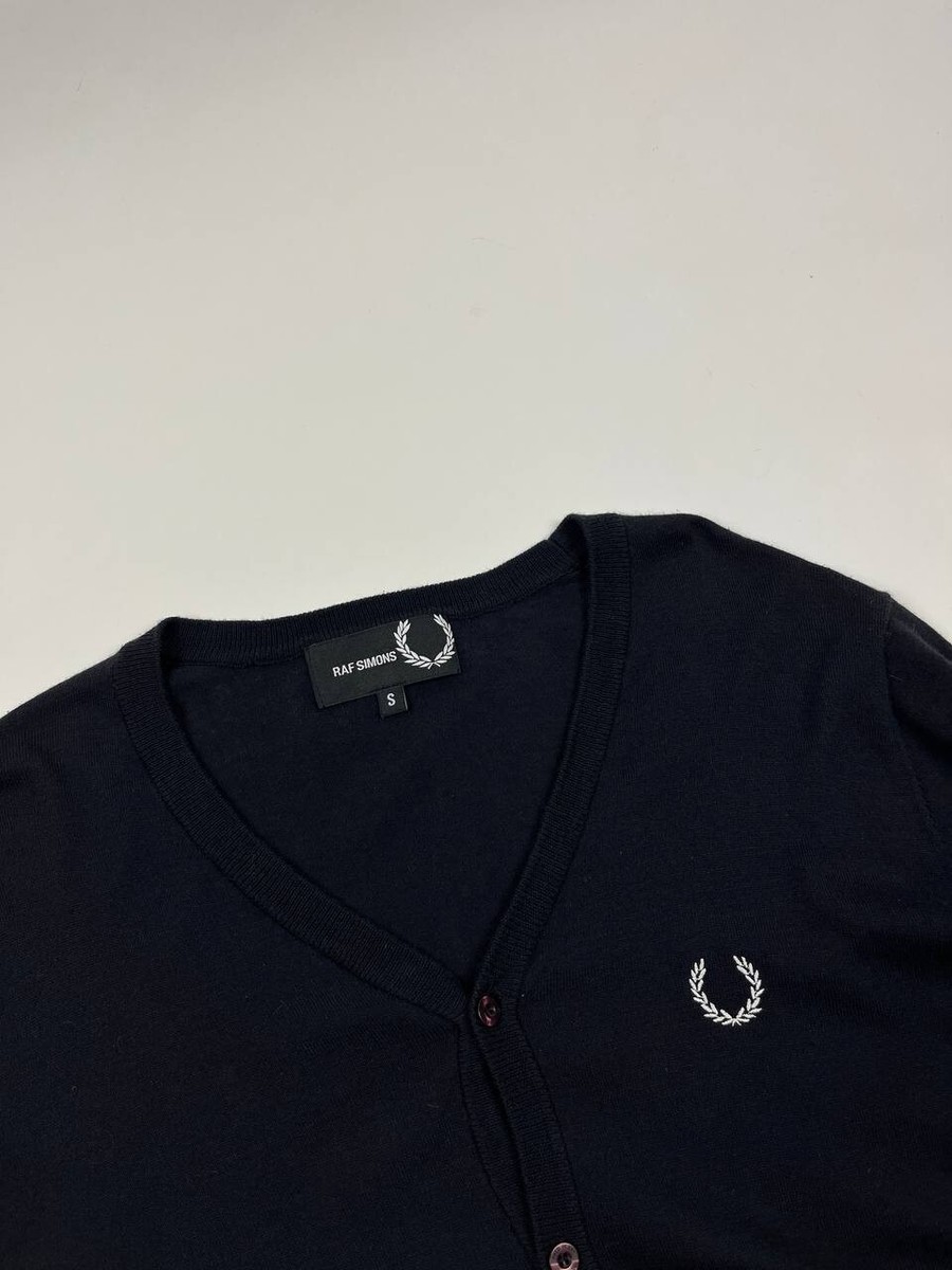 Raf Simons x Fred Perry Black Cotton/Silk Cardigan size S men's | eBay
