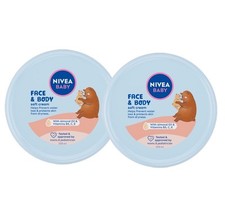 2x Nivea Baby Face And Body Soft Cream Gentle Hypoallergenic With Almond Oil