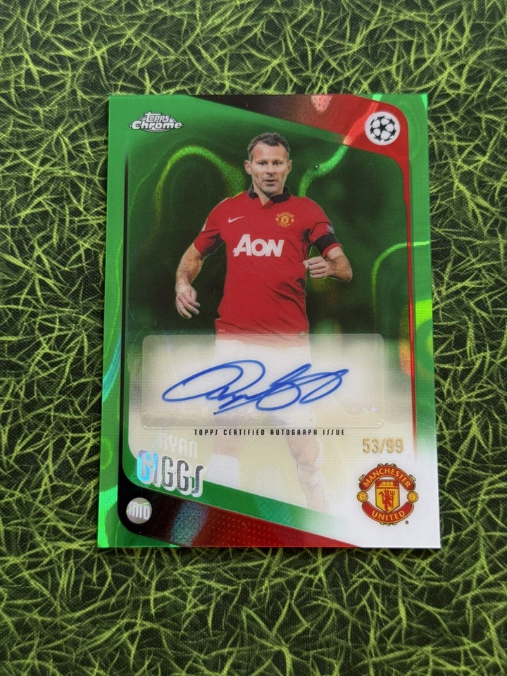 Ryan Giggs Auto /99 Topps Chrome UCC 2025/26 Green Manchester United - Image 1 of 2