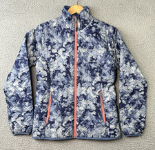 Columbia Powder Lite Omni Heat Puffer Jacket Womens Size Small Blue Camo
