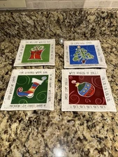 Bella Casa Holiday Appetizer Plates Set Of Four