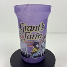 Grant’s Farm Souvenir Purple Plastic Cup Whirley Industries Made in USA Goats