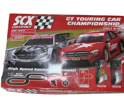 2007 SCX Compact Formula Racing Car Slot Track Set Tested Working Condition