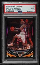 2004-05 Topps Chrome Black Refractor 176/500 Stephon Marbury #3 PSA 9 MINT 5l1
