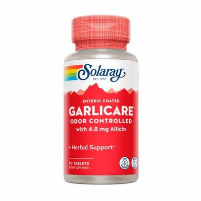 Solaray, Enteric Coated Garlicare, 60 Tabs