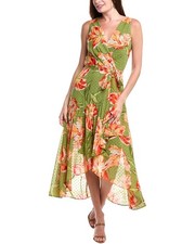 Anne Klein Wrap Midi Dress Women's