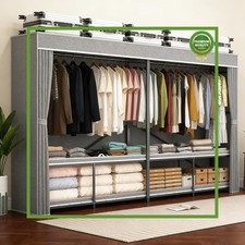 Heavy Duty Garment Rack Large Clothes Rack Freestanding Closet Clothing Shelves