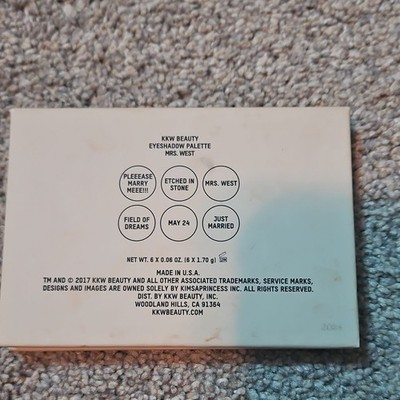 KKW Beauty Mrs. West Eyeshadow Palette Shimmer Gold Pink Brown Taupe 0.36oz