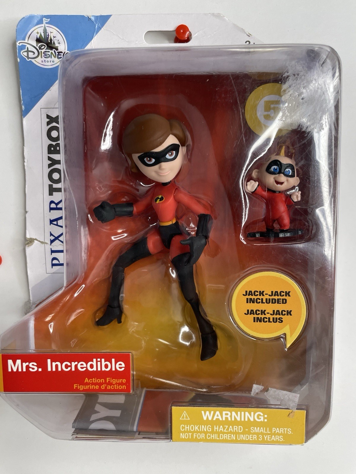 Disney Store Pixar Toybox Mrs Incredible Action Figure with Jack-Jack New in Box