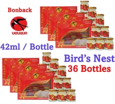 6x Bonback Bird's Nest Drinks No Sugar Sterilized Healthy 100% Authentic