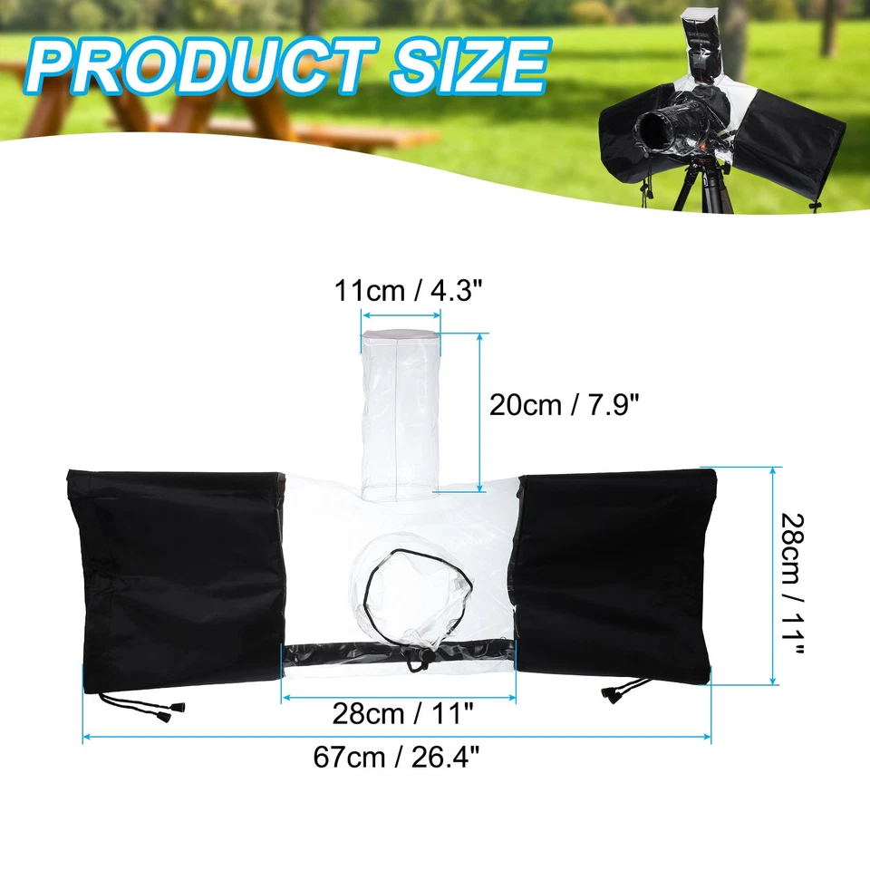 Camera Rain Cover, Waterproof Camera Sleeve Protector, Clear Foto 2 de 4