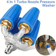 4000 PSI 4-in-1 Turbo Nozzle Set - Heavy-Duty 360° Rotating&Rapid Quick Connect