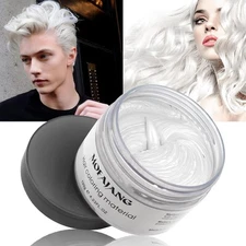Natural Hair Coloring Wax Material Disposable Styling Clays Ash Cosplay Party