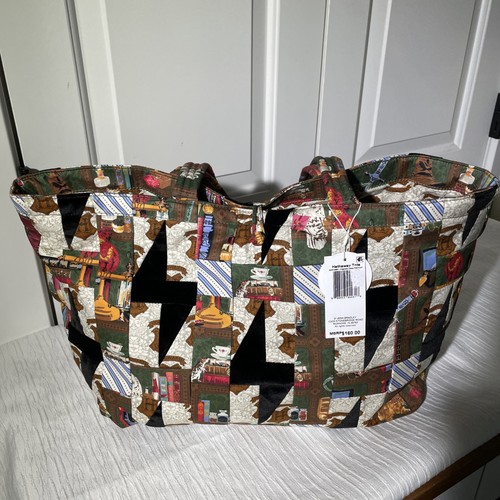 NWT VERA BRADLEY Hathaway Tote, Hogwart's Library Patchwork/Harry Potter $160 - Picture 1 of 8