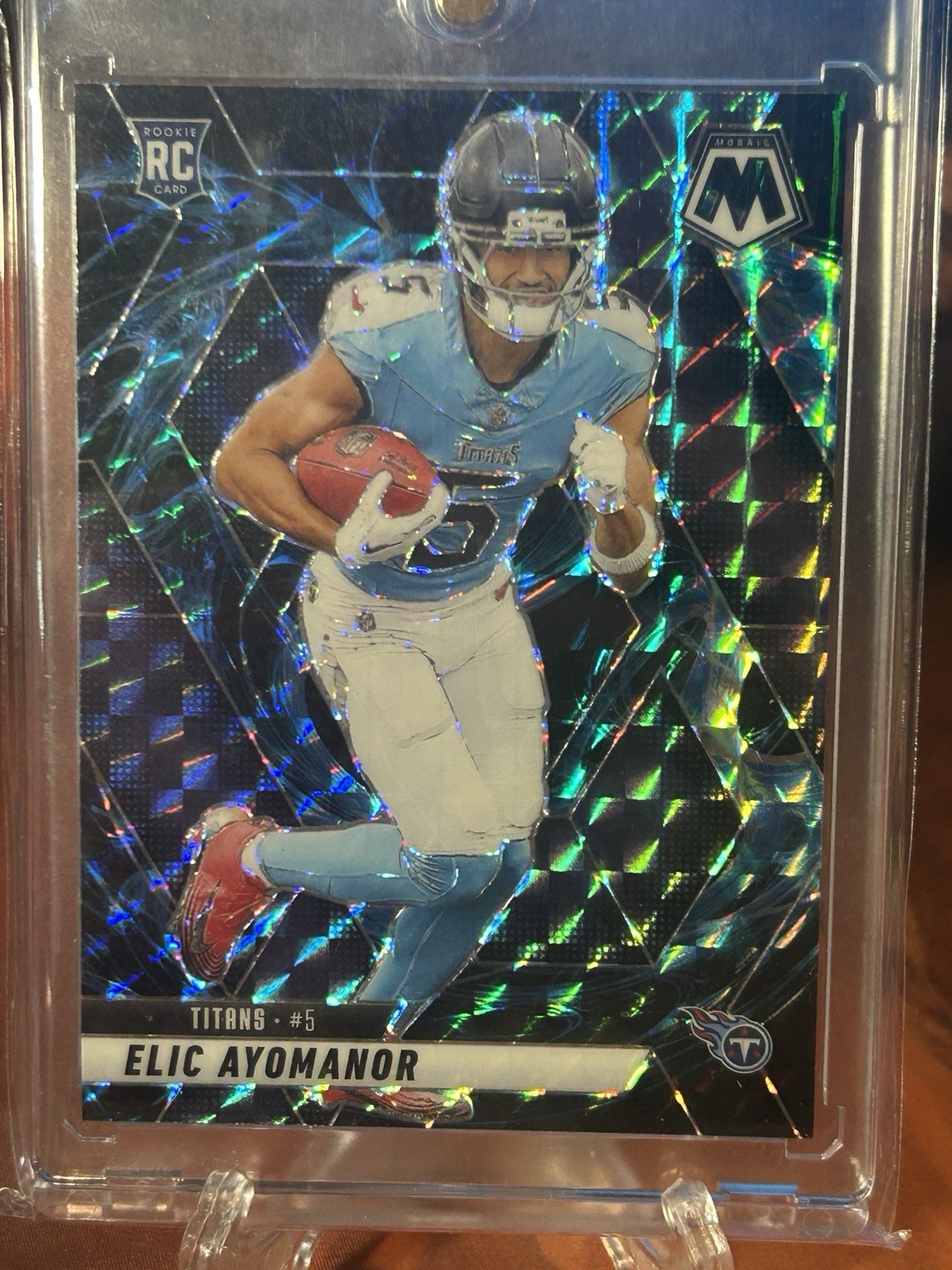 2025 Panini Mosaic - Rookies Elic Ayomanor #333 Genesis Mosaic Prizm (RC)