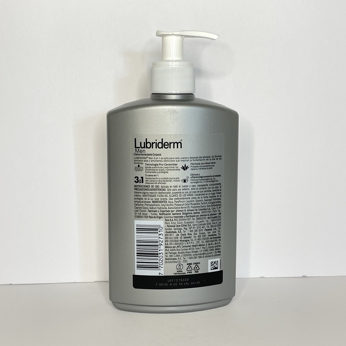 Lubriderm 400ml 13.5 Oz Mens 3 In 1 Body Face & Post Shave Lotion Light  Fragranc | eBay