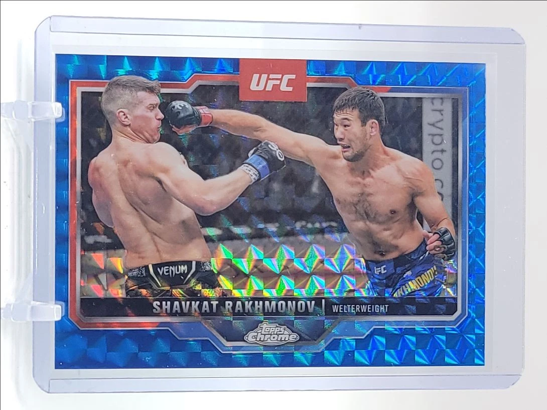 SHAVKAT RAKHMONOV 2025 TOPPS CHROME UFC BLUE GEOMETRIC /99 Q0223