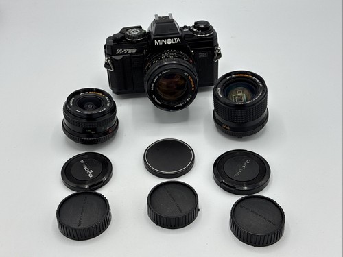 MINOLTA X-700 MPS 35mm SLR Film Camera Md Rokkor x 50mm f1.4 Lens 24mm & 35mm