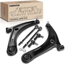 Set of 6, Front Lower Control Arm, Inner Outer Tie Rod End, Compatible with