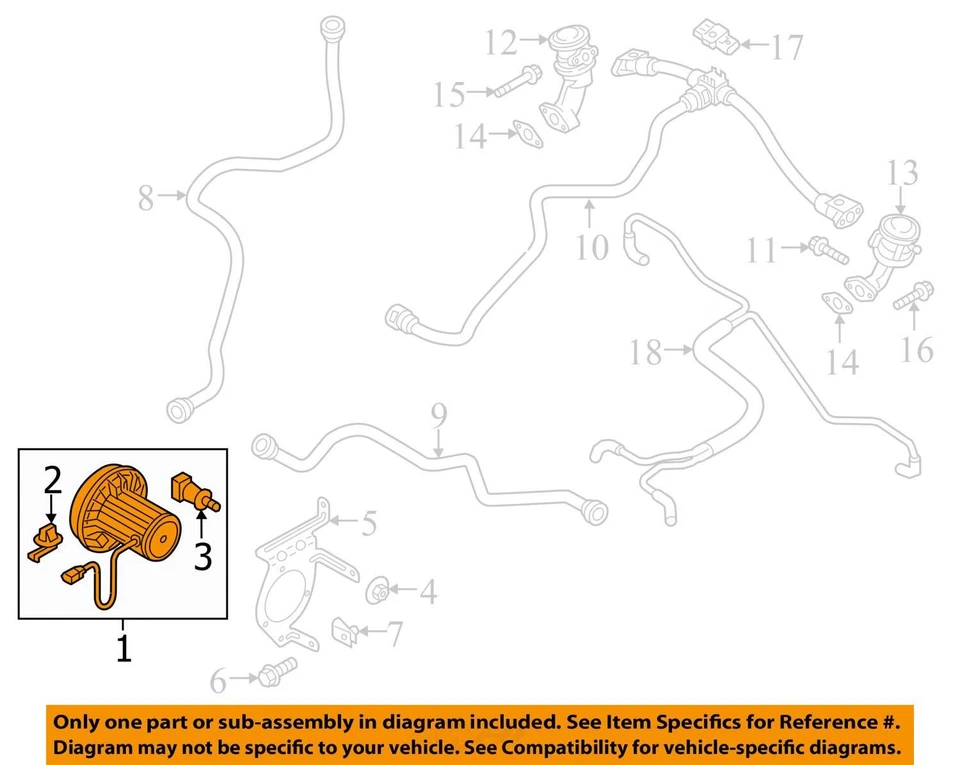 Bomba de inyección de aire compatible con 13-17 AUDI S5 6753439 Foto 3 de 4