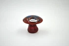 Vintage Blenko Glass Mushroom Paperweight - 7020S - Red/Blue