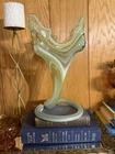 Murano Style Blown Glass Art Vase 12 inches tall -  top 7" wide - base 6" wide