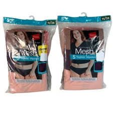 10 Pairs Hanes Just My Size Breathable Mesh Tagless Hipsters Panties Size 11/3X