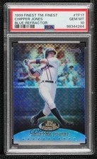 1999 Topps Finest Team Blue Refractor /150 Chipper Jones PSA 10 GEM MT HOF 0j4n