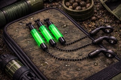 3 x Carp Fishing NiteGlow Bobbins Green Carp Fishing Tackle