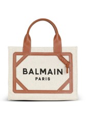 Balmain B-Army Logo-Embroidered Top Handle Bag small with strap