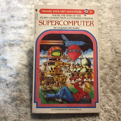 Supercomputer Edward Packard 1984 Bantam Books Choose Your Own Adventure Book