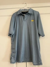 Masters Polyester Stripped Golf Polo Shirt Mens sz XL Performance