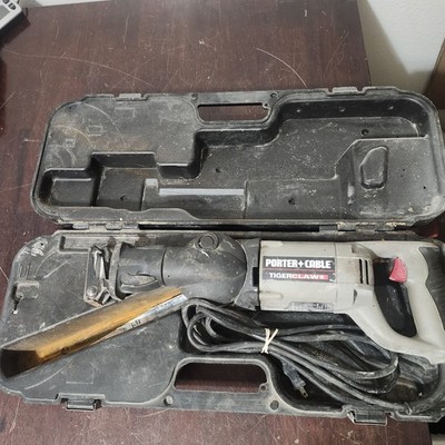 PORTER CABLE MODEL 750 TIGER CLAW TIGER RECIPROCATING SAW  W/ SWIVEL HEAD & CASE