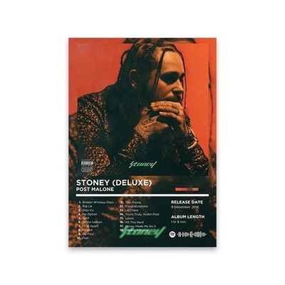 Post Malone Stoney Deluxe Album Poster Musik Cover Druck Wandkunst Dekoration