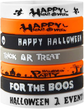 36 Pcs Halloween Silicone Bracelets 7 Classic Models Halloween Rubber Bracelets