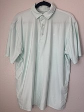 Ariat Tek Heat Series Polo Shirt Mens Medium Aqua Performance Active Work
