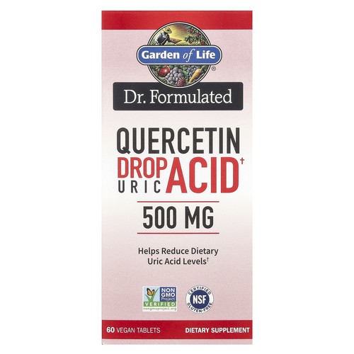 Dr. Formulated, Quercetin Drop Uric Acid, 500 mg, 60 Vegan Tablets