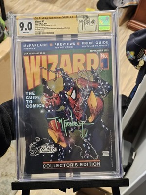 Wizard Magazine 1 SDCC Newsstand CGC Tod McFarlane Signature Series