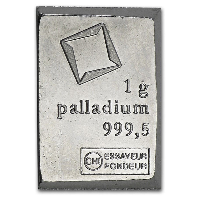 Valcambi Suisse 1 Gram Palladium Bar (50x1 Breakable)