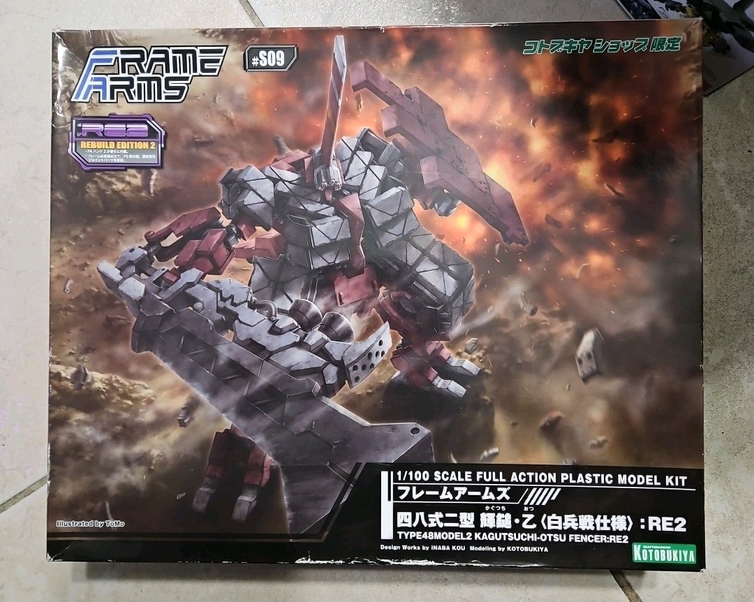Frame Arms #S09 1/100 TYPE48MODEL2 Kagutsuchi-Otsu Fencer RE2 New