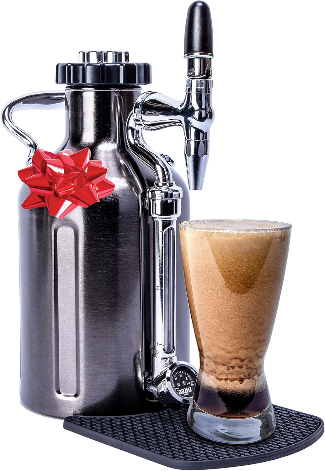 GrowlerWerks uKeg Nitro Cold Brew Coffee Maker,50 oz,Black Chrome