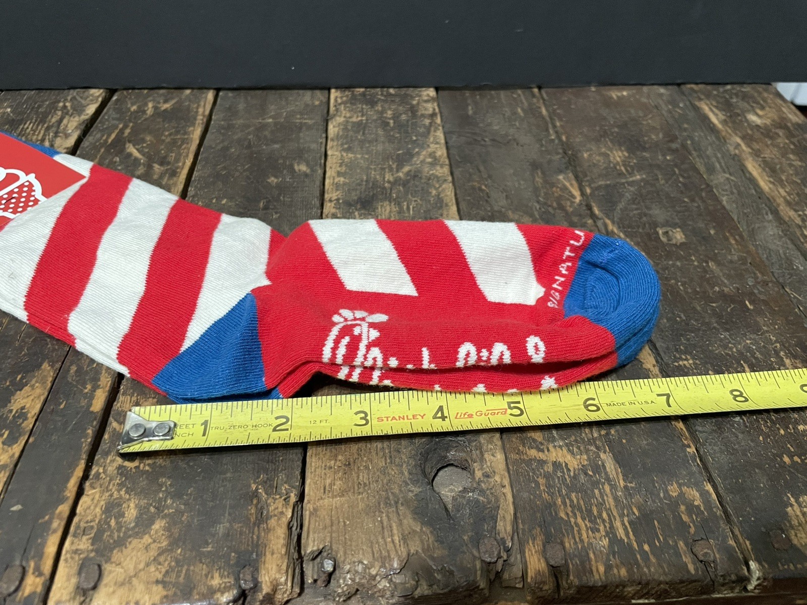 NWT Chick-Fil-A Signature Member Sock / Club Made In The USA 2022 Red White Blue